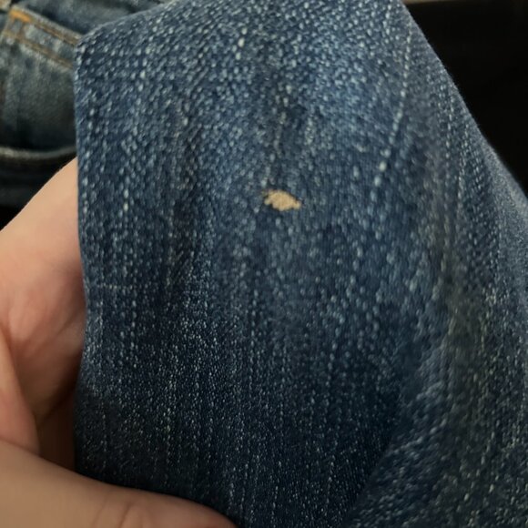 Current/Elliott The Super Slouchy Skinny Super Love Destroy with Paint Jeans 27 - Picture 10 of 13